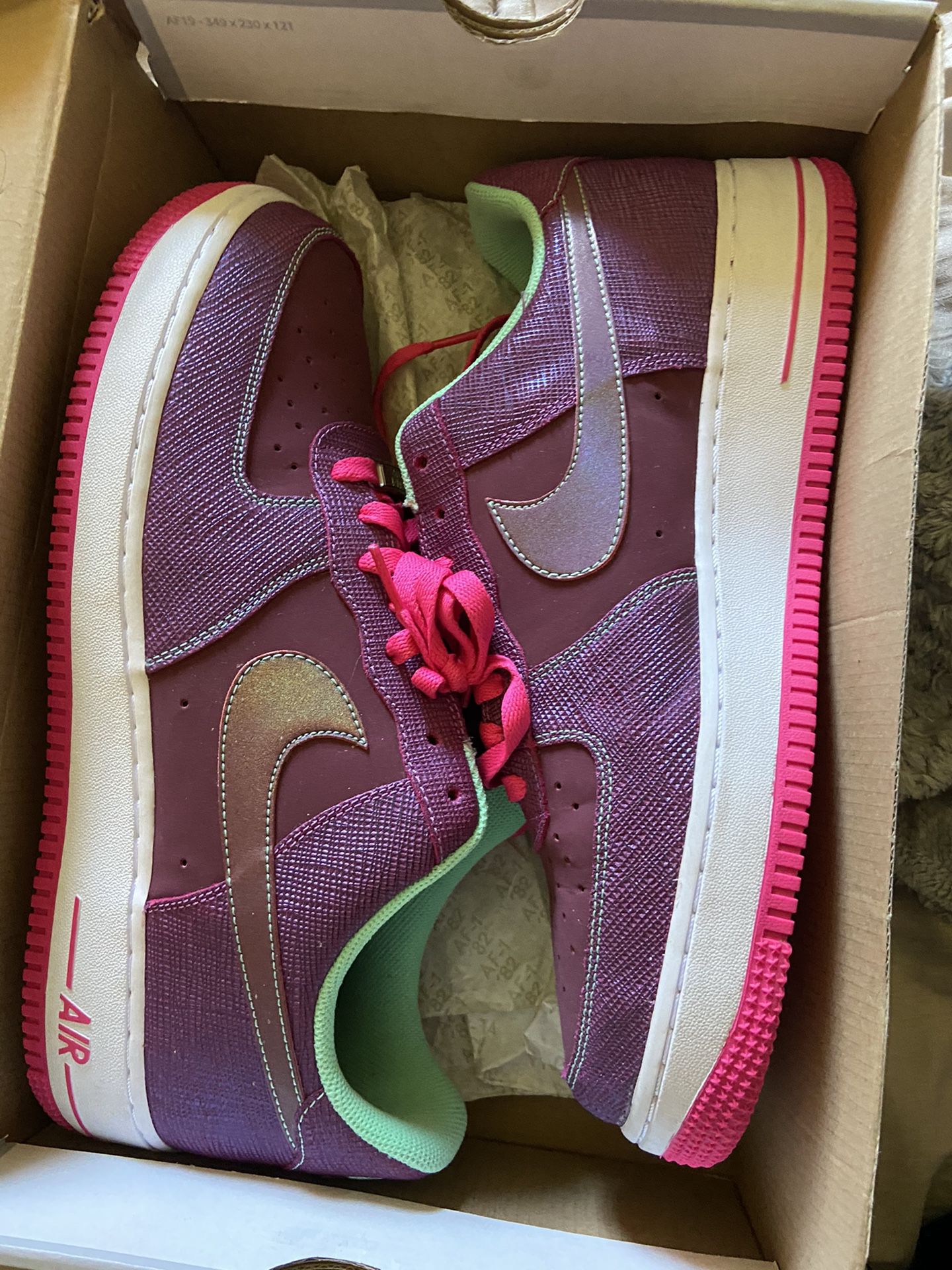 Pink/purple Air Force 1 size 12