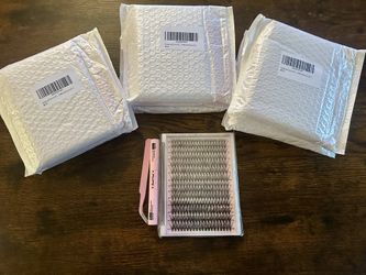 10 Pcs Bundle | Diy Lashes Extension Kit Lash Bond and Seal  Eyelashes 280 Pcs Clusters
