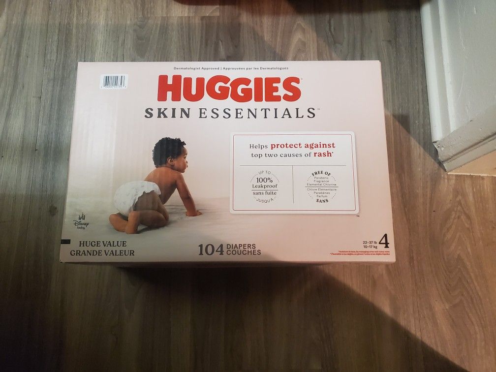 HUGGIES SKIN ESSENTIALS SIZE 4 104 COUNT