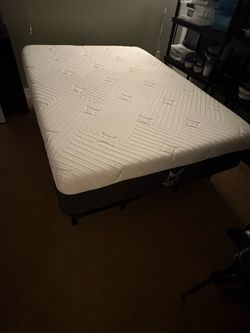 Full sized memory foam bed & frame