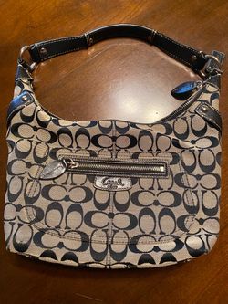 Coach Signature Canvas Hobo Bag