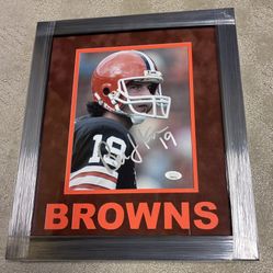 Bernie Kosar Cleveland Browns Autographed 8x10 Framed Photo With COA