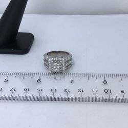 14k White Gold 3ct Diamond Ring Size 9
