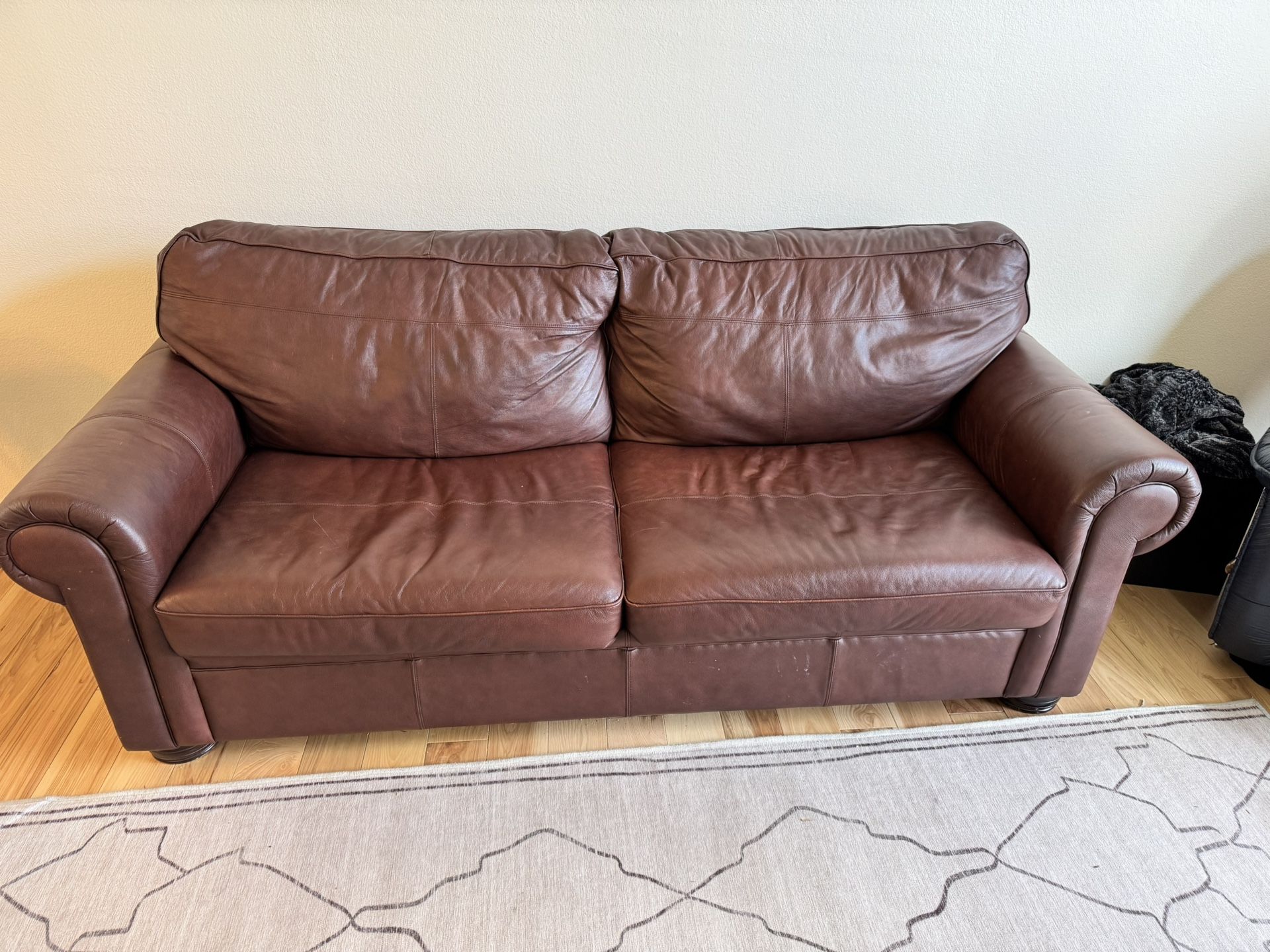 FREE Brown Leather Couch - Must Pick Up By 06/26/25