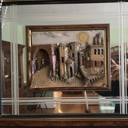 Exquisite Three-Dimensional Italian Landscape Scene With A Merit Background