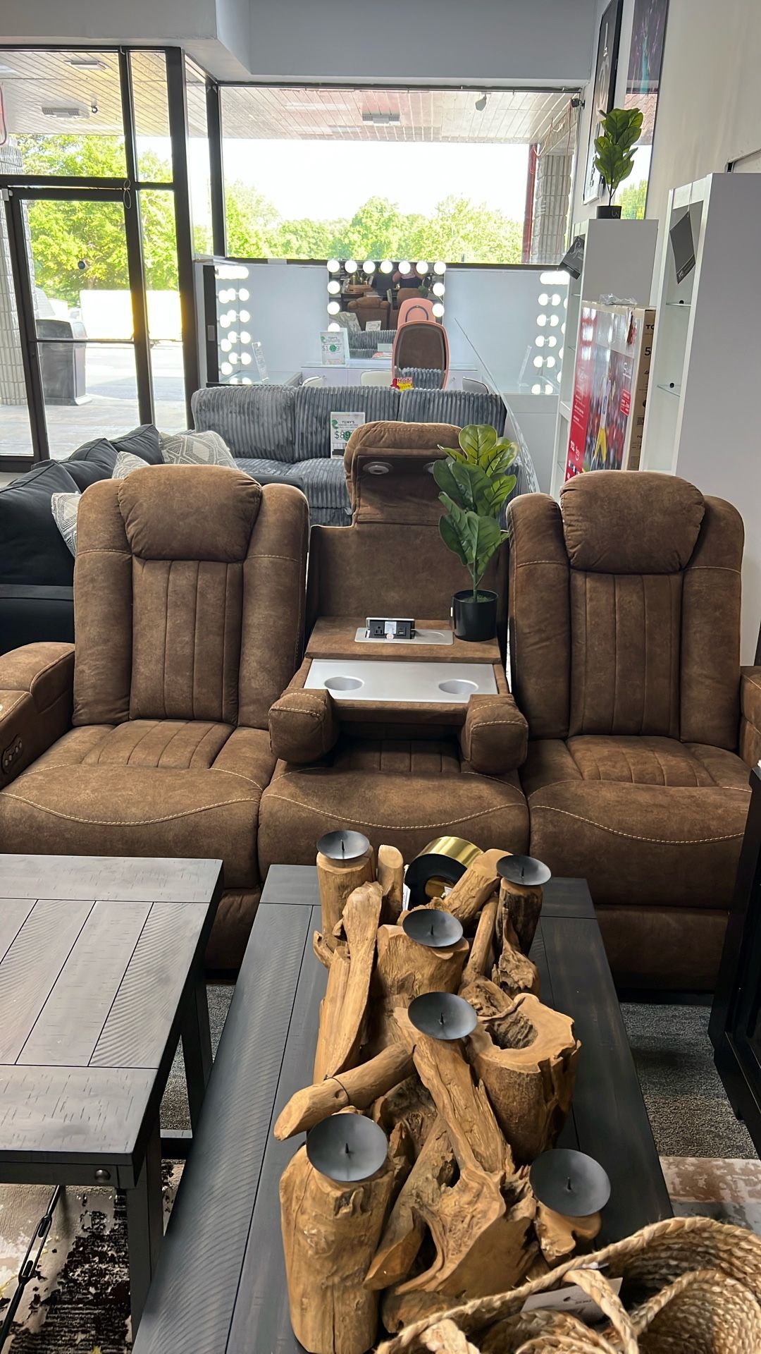 Reclinable Sofa/loveseat Power Recliner Power Headrest