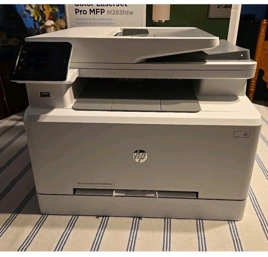 HP LaserJet Pro M283fdw All-In-One Printer White Scanner Copier See Description