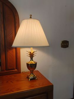 Brass lamps and shades