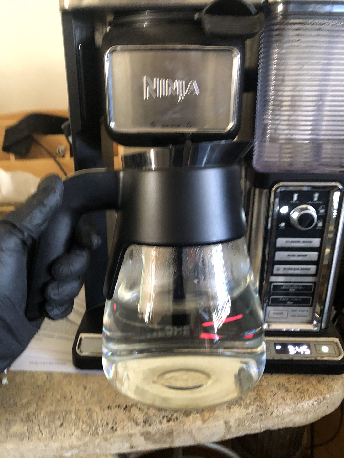 PRICE IS FIRM 10 Cup Ninja Coffee Bar System with Permanent Stainless Steel Mesh Filter and  Glass Carafe  79 (retails for $255 at the stores)  You ar