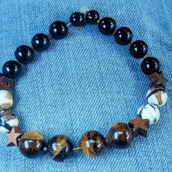 Black & Brown Handmade Beaded Bracelet 