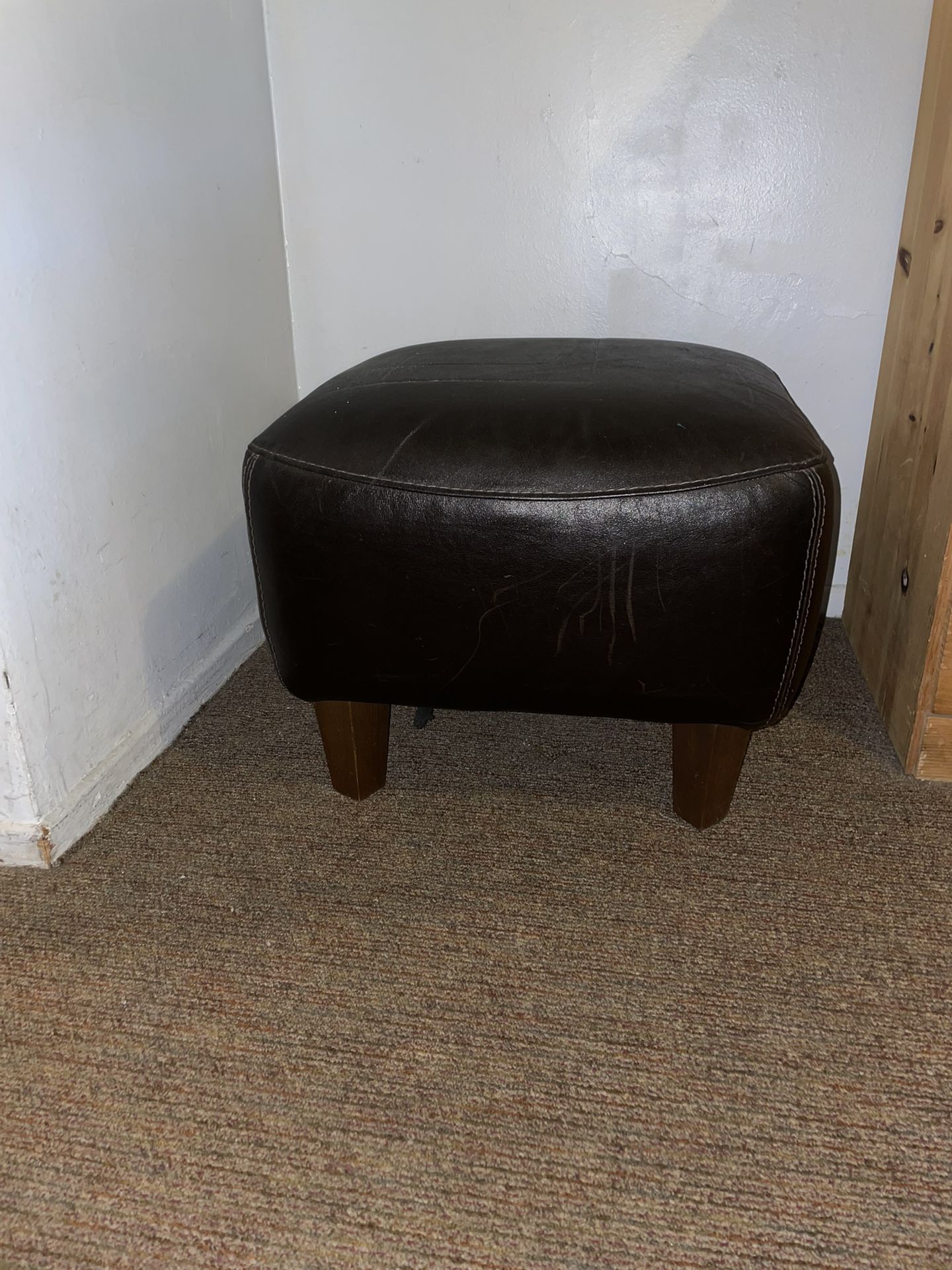 Leather Ottoman