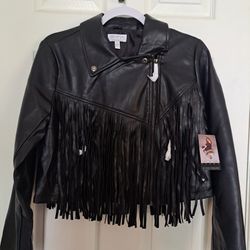 NWT Faux Fringe Womens Jacket 