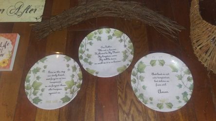 Lord prayer plates set of 3