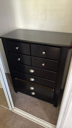 Wood Black Dresser