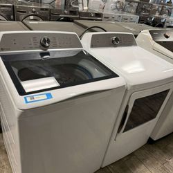 GE profile mega capacity washer and dryer set electric with warranty