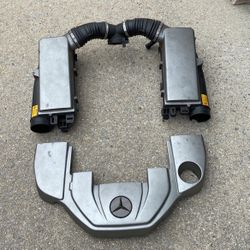 2006 SL55 AMG Engine Cover Air Filter And Y Pipe  