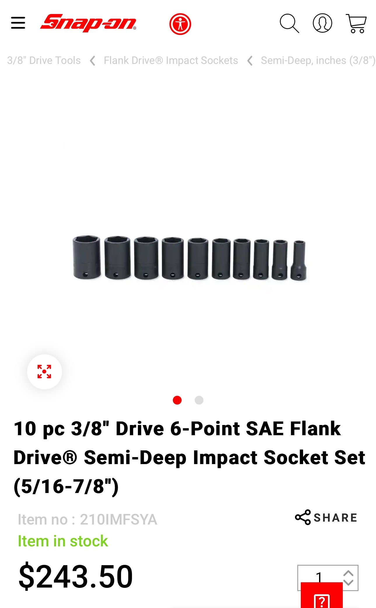 Snap On Socket Set