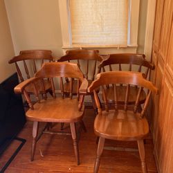 6 Wooden Very Sturdy And Solid Wooden Chairs