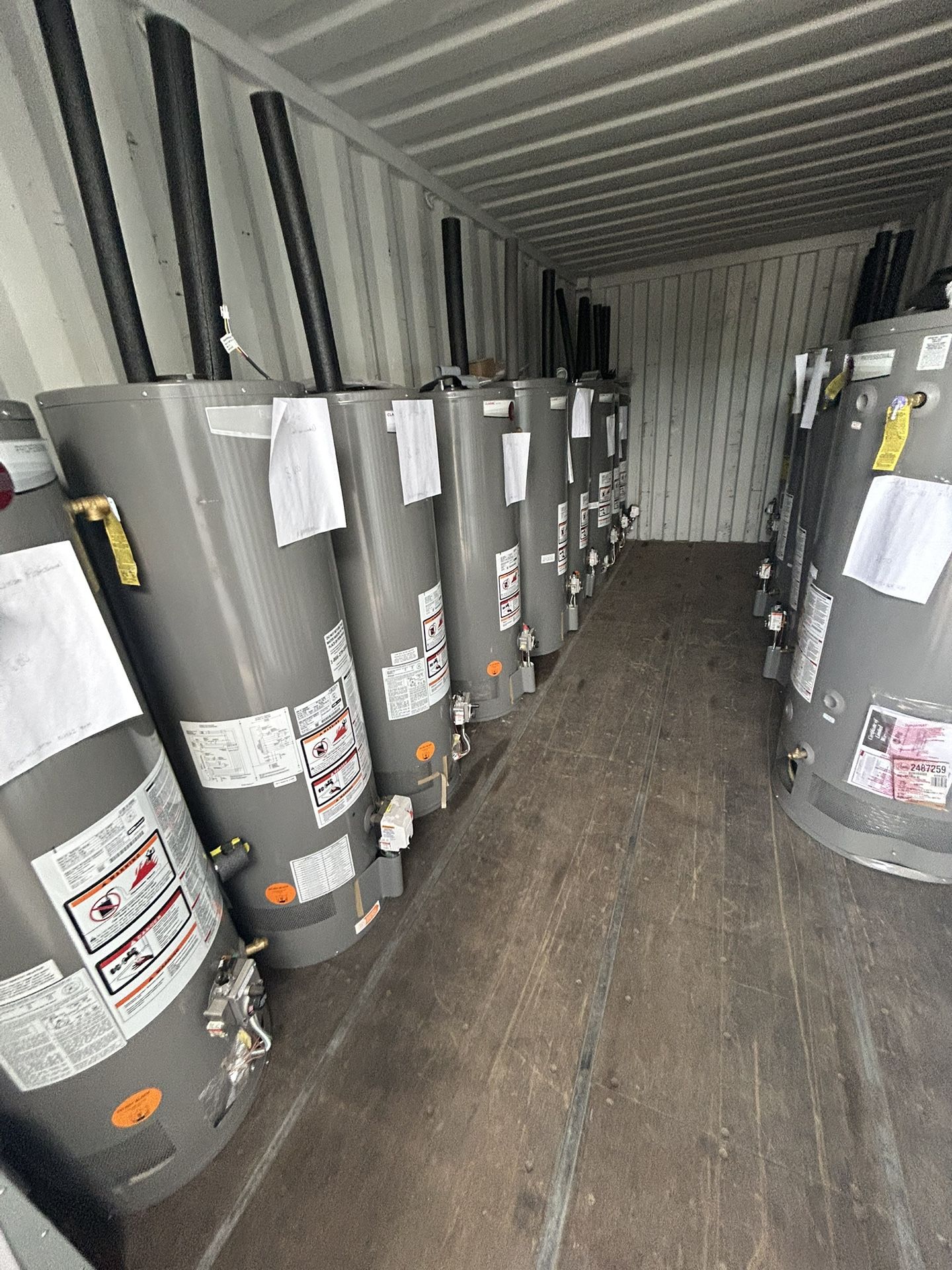 New Water Heaters – Gas & Electric – 30 to 75 Gallons – With Warranty