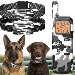 Htcuto GT1 2 In 1 Wireless 2 Dog  Fence System Training Shock Collar Waterproof