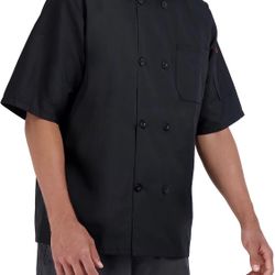 Happy Chef Men's Signature Short Sleeve Lightweight Chef Coat