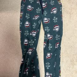 Green and white Life is Good Santa pants size medium 