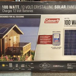 Coleman 100 Watt 12v Solar Panel Kit with 8.5 Amp Charge Controller (NOS/Open Box)