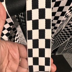 Checkered Heavy Duty Thick Elastic Trim / Band By The Yard 