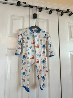 Magnetic Me "Sea the World" footie pajama, size 0-3 months