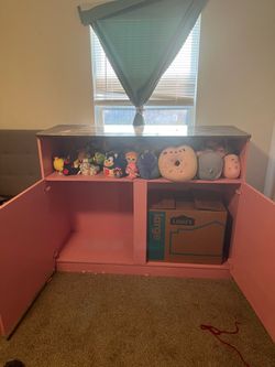 Student made cabinet (pink)