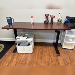 Electric Height Adjustable Desk, 60 Inch Top - Like New - 2021 - Charleston, SC
