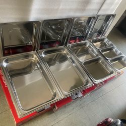 4 Pack Combo Chafing Dish Buffet Stainless Steel 10 Quart
