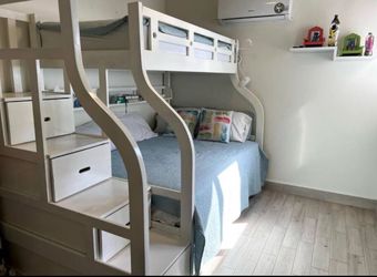 White Bunk Bed with Storage Stairs