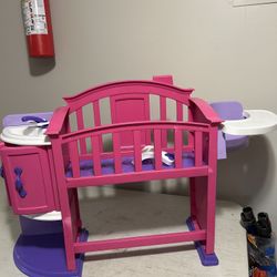 Doll Crib With High Chair 