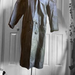 Genuine Leather Trench Coat