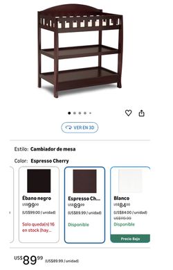 Changing table / cambiador para Bebe