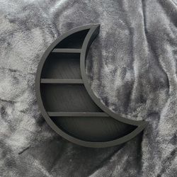 Black Wooden Moon Shelf