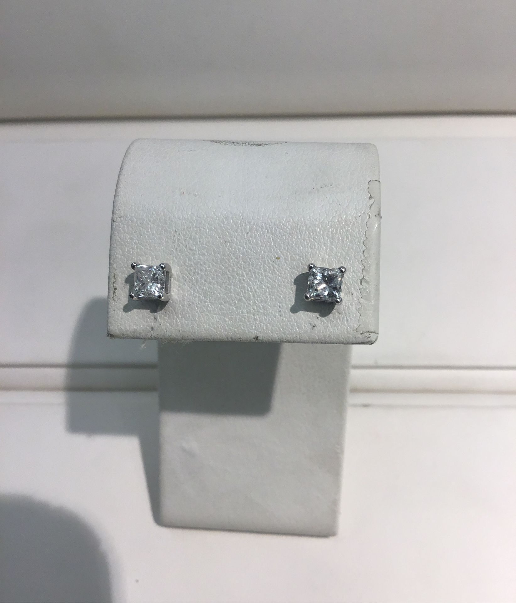 Diamond stud earrings