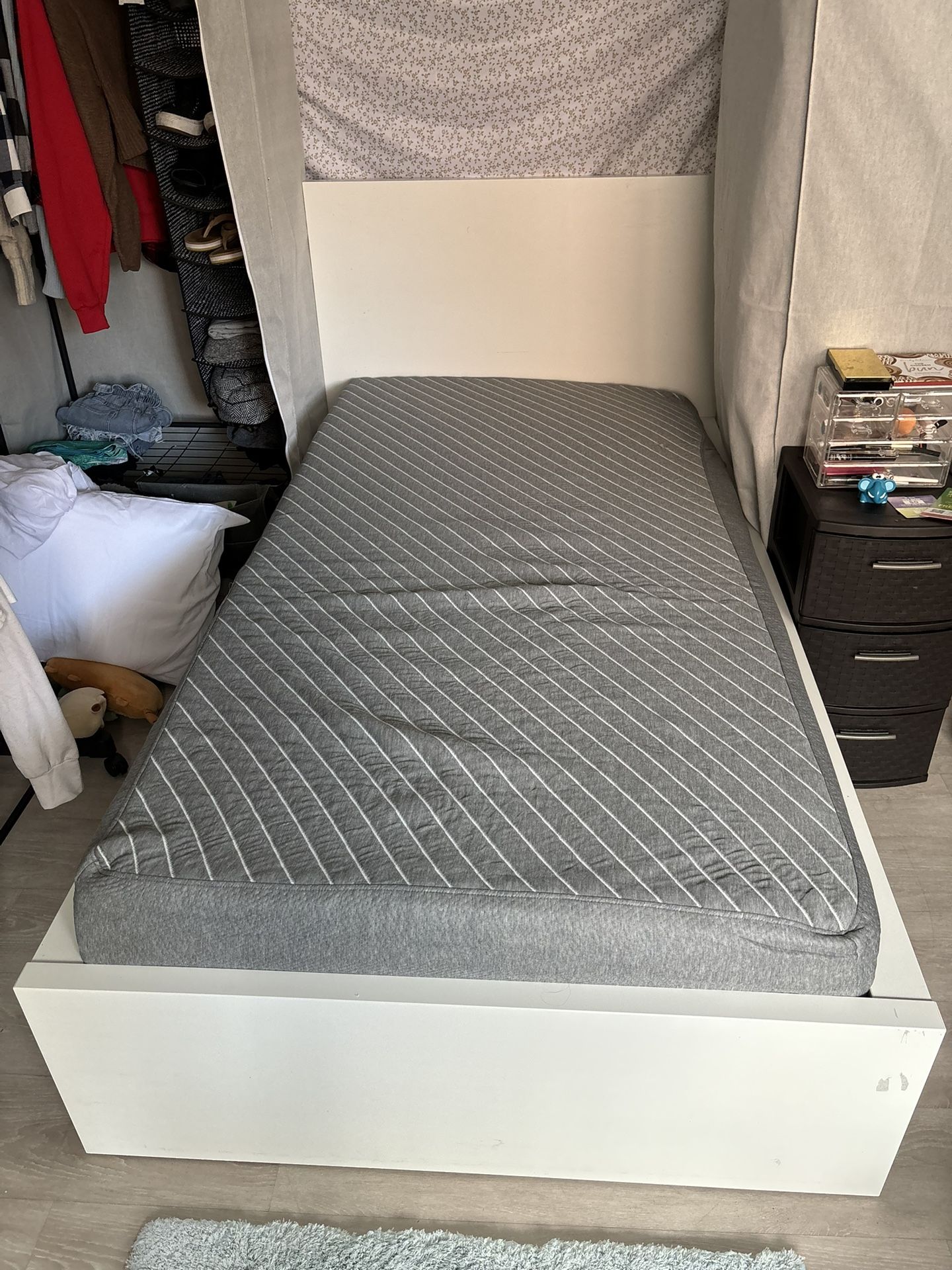 Twin Size Mattress and Bed Frame