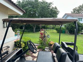 Bronze Colored Club Car DS Flat Roof