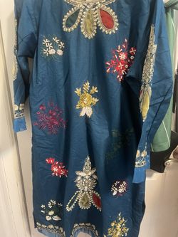 girls 2 piece embroidered dress