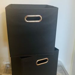 4x Storage Boxes Canvas Foldable 