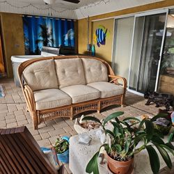 DIY Rattan and Wicker Sofa 80"LX39DX40"H $125.00