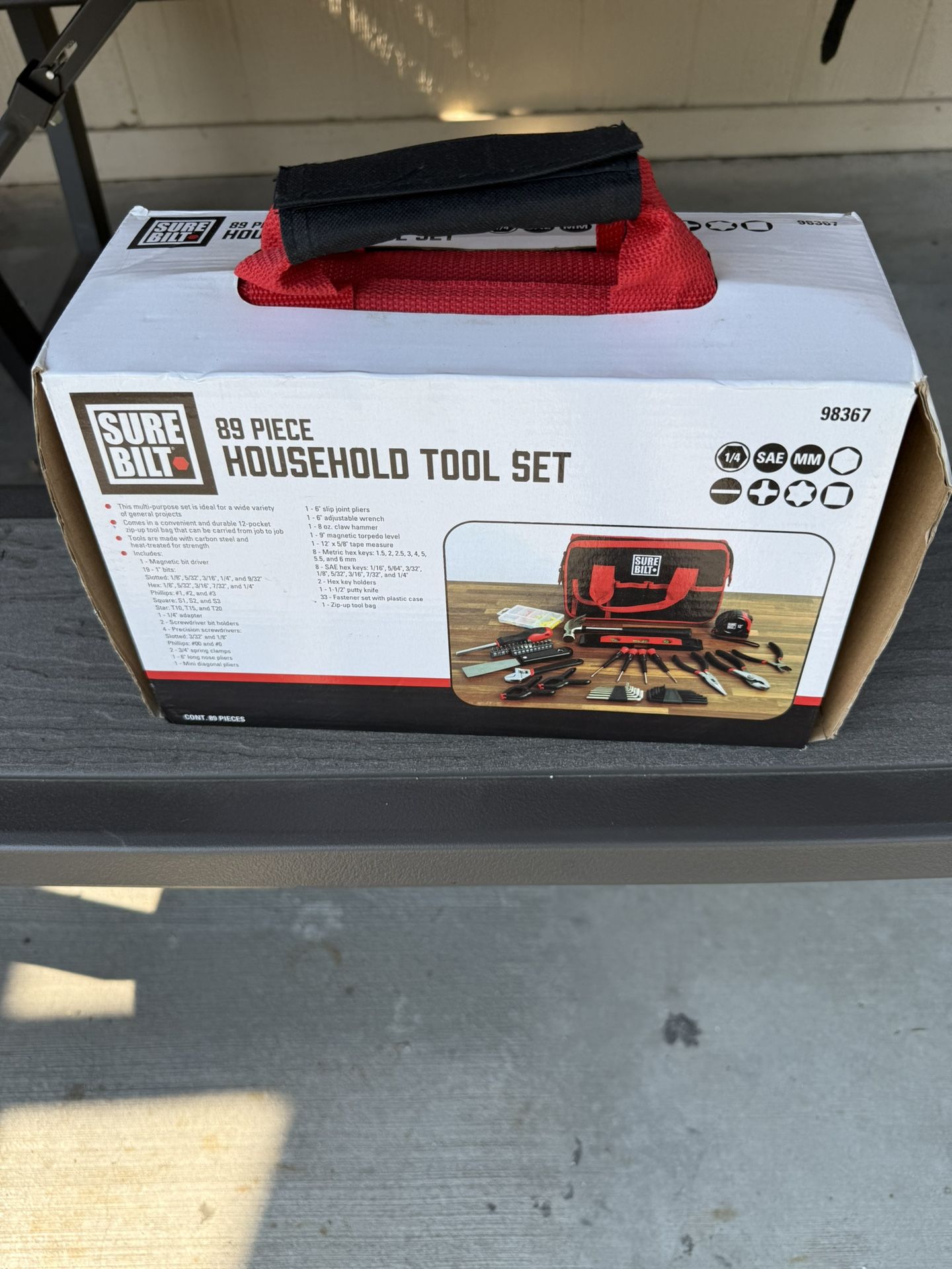 Surebuilt 89pc Household Tool Set