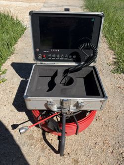 Sewer camera with monitor for plumbing