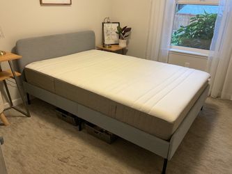 Full size bed with mattress from ikea