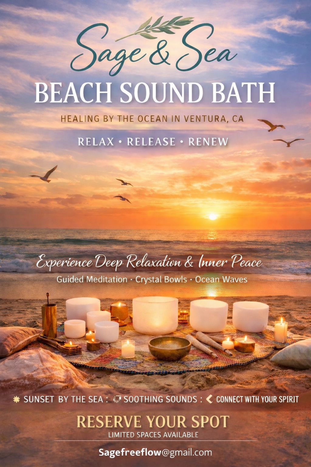 🌊 Sage & Sea Beach Sound Bath 🌿 Ventura, California