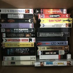 Lot of DVDS, VHS, some MUSIC Cds