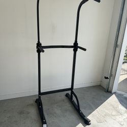 New, 10-Level Adjustable Height Power Tower Dip Station Pull Up Bar 