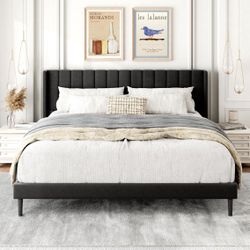 New dark grey queen size bed frame 